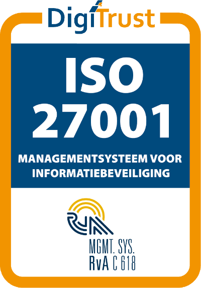 Keurmerk ISO 27001 certificering.